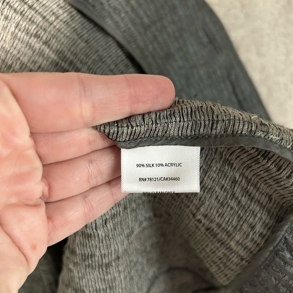 Eileen Fisher silk Charcoal Textured Jacket career casual 2X - Picture 4 of 11